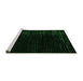 Sideview of Machine Washable Abstract Green Modern Area Rugs, wshabs5097grn