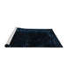 Sideview of Machine Washable Abstract Black Rug, wshabs5098