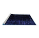 Sideview of Machine Washable Abstract Blue Modern Rug, wshabs5098blu