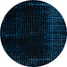 Round Abstract Light Blue Modern Rug, abs5098lblu