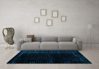 Machine Washable Abstract Light Blue Modern Rug, wshabs5098lblu