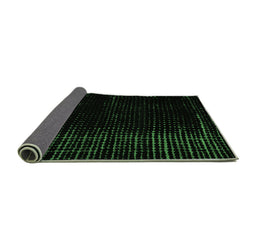 Sideview of Abstract Emerald Green Modern Rug, abs5098emgrn