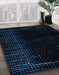 Machine Washable Abstract Black Rug in a Family Room, wshabs5098