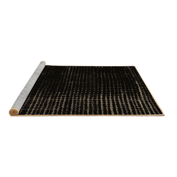 Sideview of Machine Washable Abstract Brown Modern Rug, wshabs5098brn