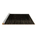 Sideview of Machine Washable Abstract Brown Modern Rug, wshabs5098brn