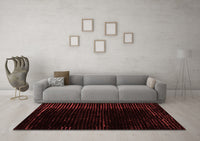 Machine Washable Abstract Red Modern Rug, wshabs5098red