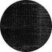 Round Abstract Gray Modern Rug, abs5098gry