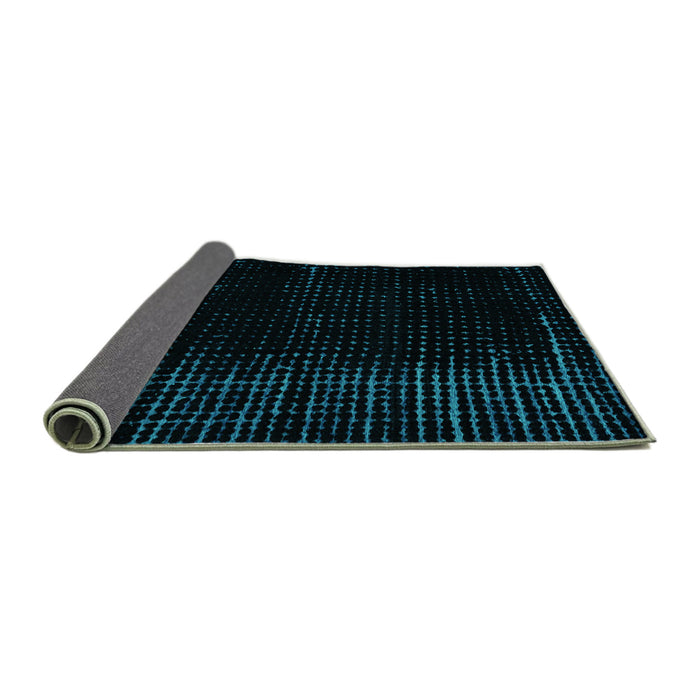 Sideview of Abstract Turquoise Modern Rug, abs5098turq