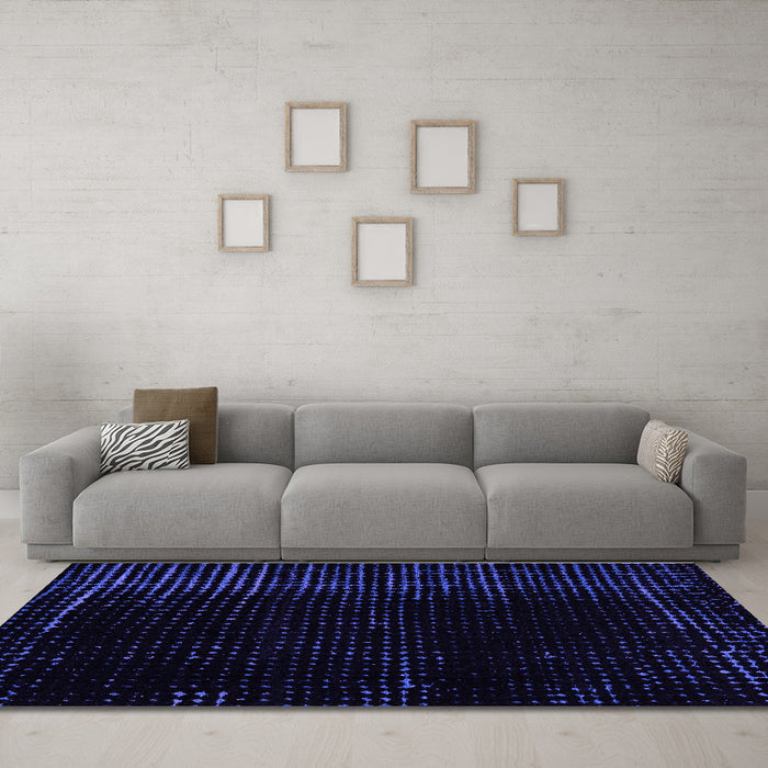 Machine Washable Abstract Purple Modern Area Rugs in a Living Room, wshabs5098pur