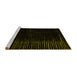 Sideview of Machine Washable Abstract Yellow Modern Rug, wshabs5098yw