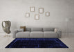 Machine Washable Abstract Blue Modern Rug in a Living Room, wshabs5098blu