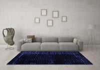 Machine Washable Abstract Blue Modern Rug, wshabs5098blu