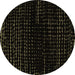 Round Machine Washable Abstract Brown Modern Rug, wshabs5099brn