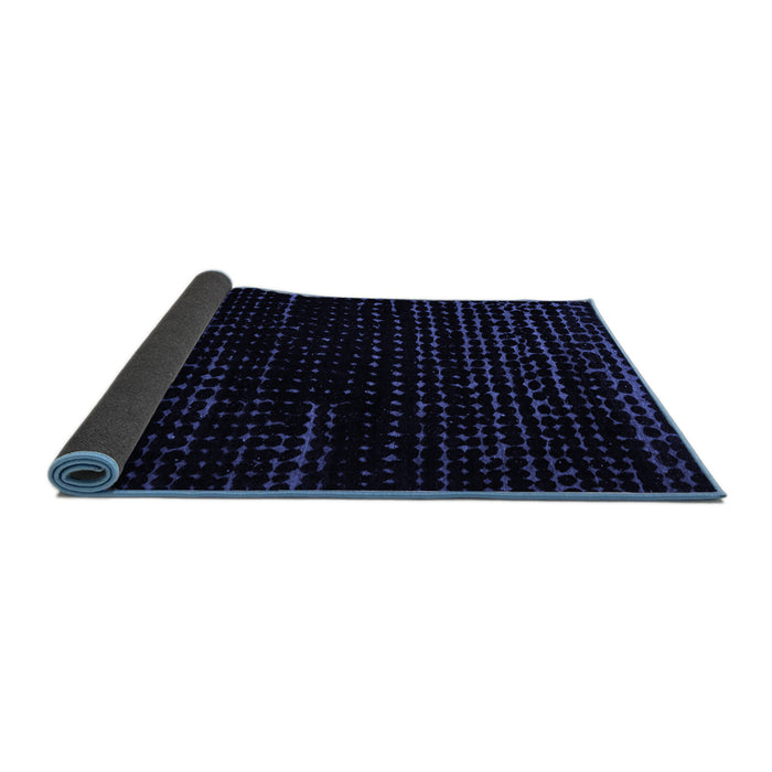 Sideview of Abstract Blue Modern Rug, abs5099blu