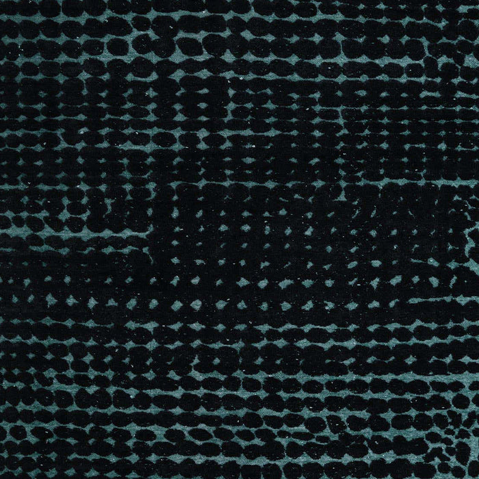Machine Washable Abstract Deep Teal Green Rug, wshabs5099