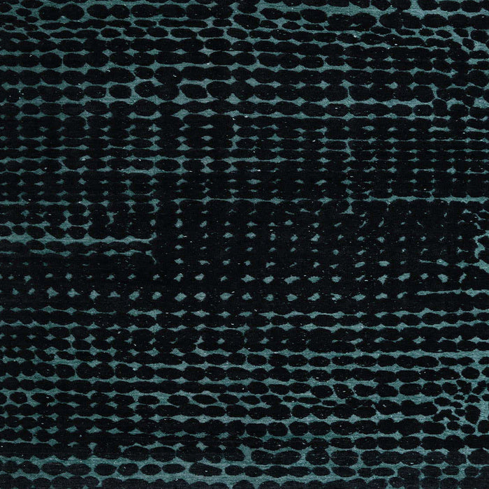 Square Abstract Deep Teal Green Modern Rug, abs5099