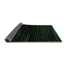 Sideview of Abstract Emerald Green Modern Rug, abs5099emgrn