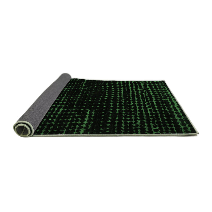 Sideview of Abstract Emerald Green Modern Rug, abs5099emgrn