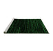 Sideview of Machine Washable Abstract Green Modern Area Rugs, wshabs5099grn