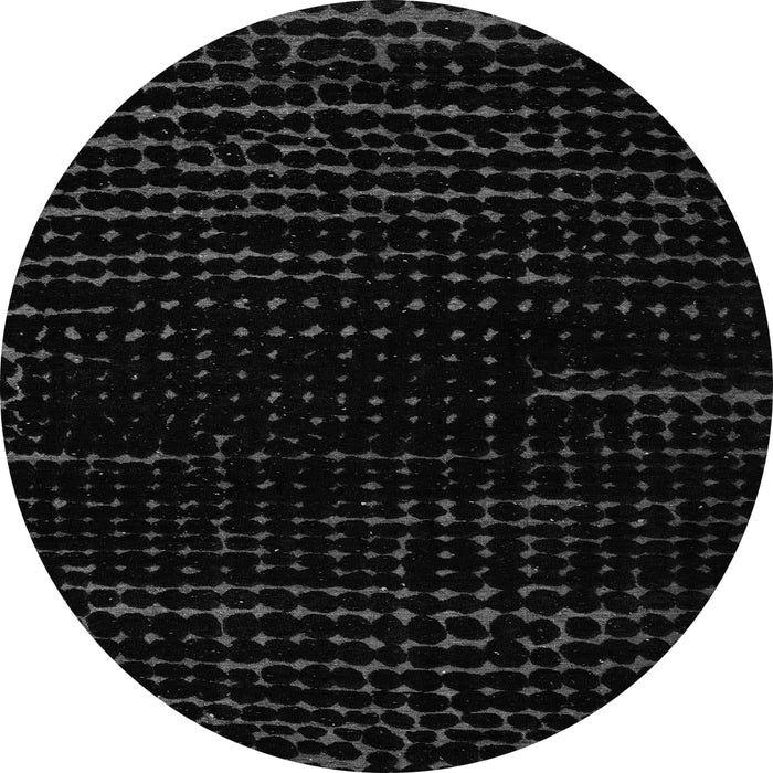 Round Machine Washable Abstract Gray Modern Rug, wshabs5099gry