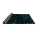 Sideview of Abstract Turquoise Modern Rug, abs5099turq