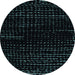 Round Machine Washable Abstract Deep Teal Green Rug, wshabs5099