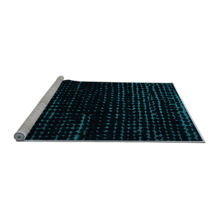 Sideview of Machine Washable Abstract Light Blue Modern Rug, wshabs5099lblu