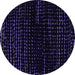 Round Abstract Purple Modern Rug, abs5099pur