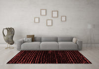 Machine Washable Abstract Red Modern Rug, wshabs5099red