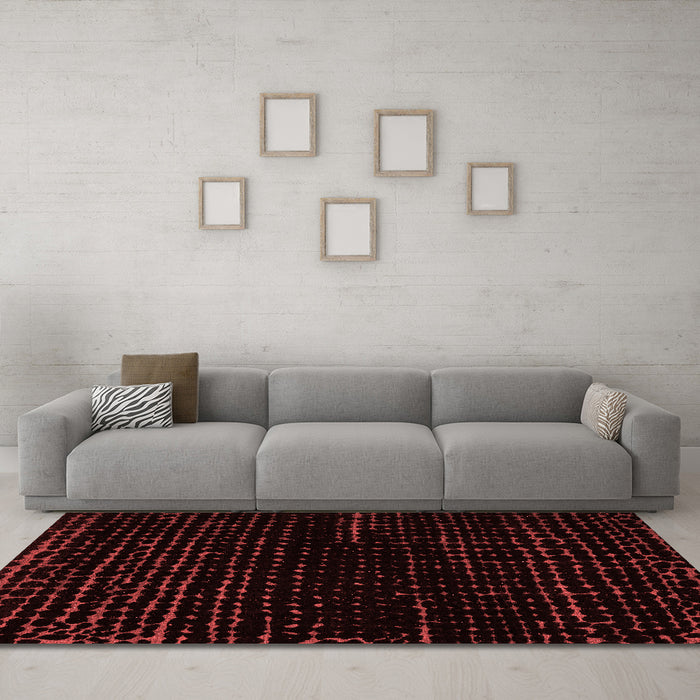 Modern Red Washable Rugs