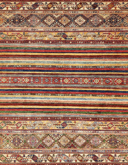 Abstract Saffron Red Modern Rug, abs509