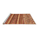 Sideview of Machine Washable Abstract Orange Modern Area Rugs, wshabs509org