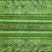 Square Machine Washable Abstract Green Modern Area Rugs, wshabs509grn