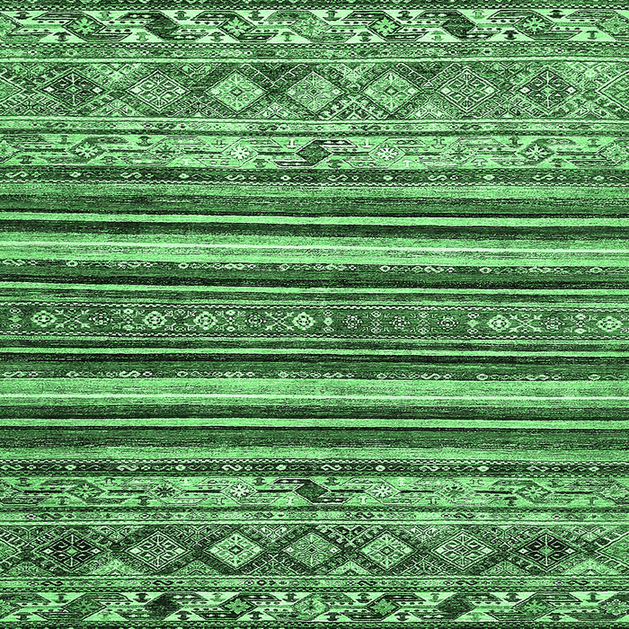 Square Machine Washable Abstract Emerald Green Modern Area Rugs, wshabs509emgrn