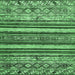 Square Machine Washable Abstract Emerald Green Modern Area Rugs, wshabs509emgrn