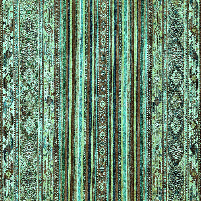 Square Abstract Turquoise Modern Rug, abs509turq