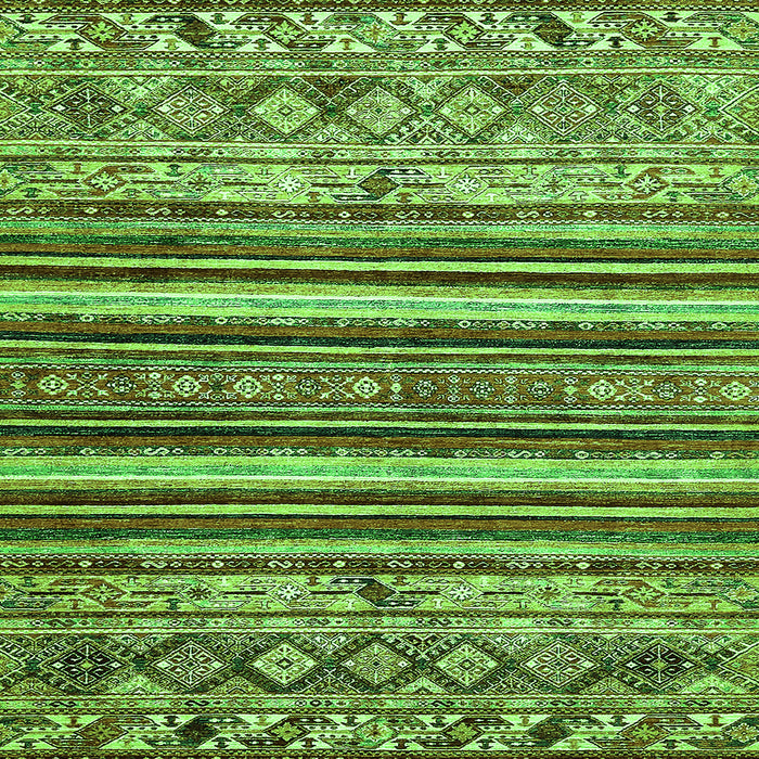 Square Abstract Green Modern Rug, abs509grn