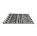 Sideview of Machine Washable Abstract Gray Modern Rug, wshabs509gry