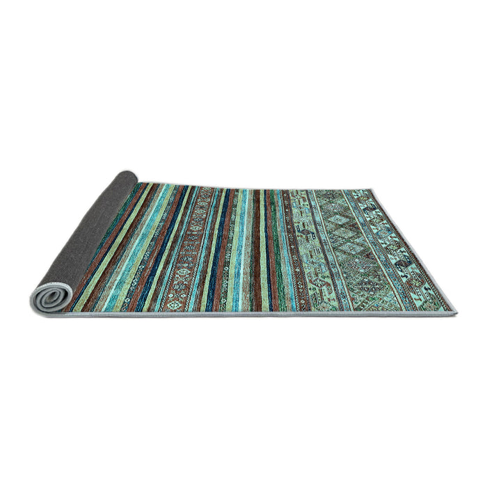 Sideview of Abstract Light Blue Modern Rug, abs509lblu