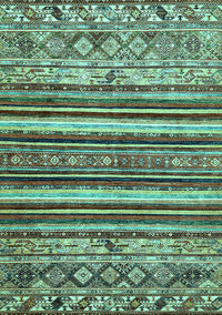 Abstract Turquoise Modern Rug, abs509turq