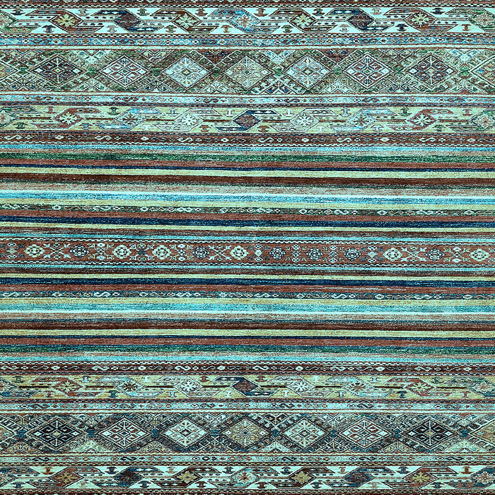 Square Abstract Light Blue Modern Rug, abs509lblu