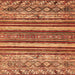 Square Abstract Orange Modern Rug, abs509org