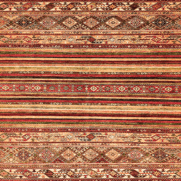 Square Machine Washable Abstract Orange Modern Area Rugs, wshabs509org