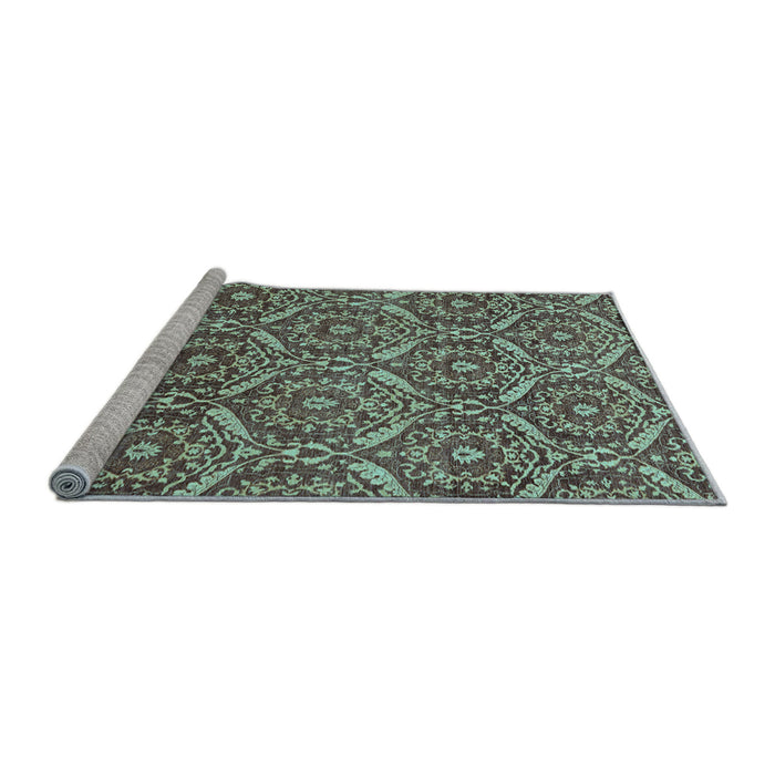 Sideview of Machine Washable Abstract Light Blue Modern Rug, wshabs50lblu