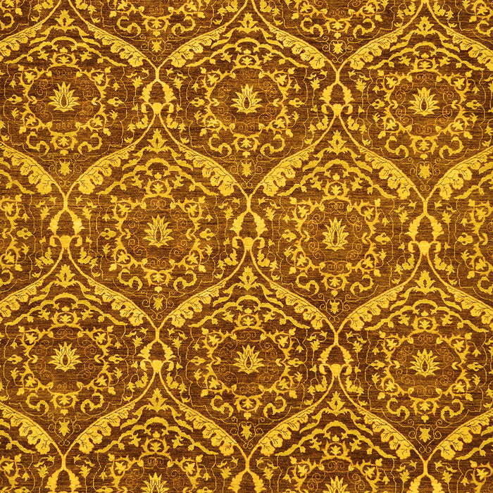 Machine Washable Abstract Yellow Modern Rug, wshabs50yw