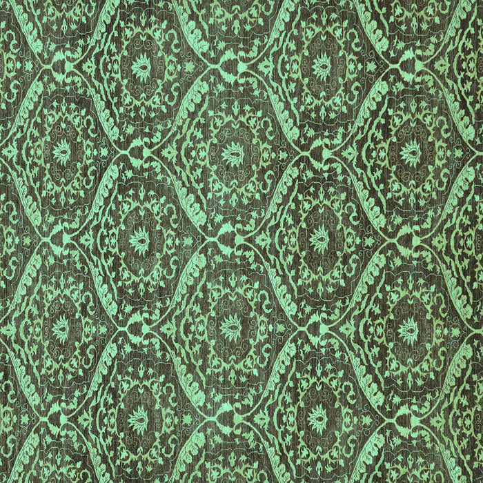 Square Abstract Turquoise Modern Rug, abs50turq