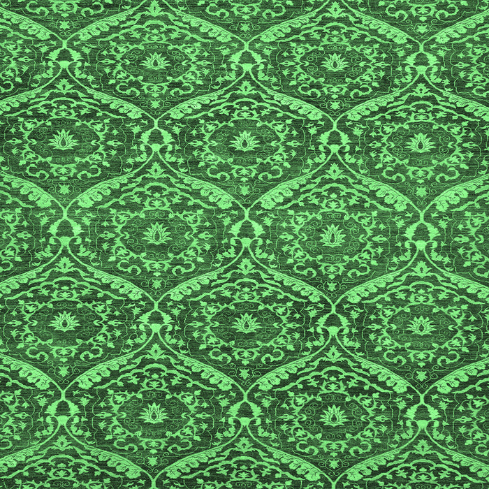 Square Machine Washable Abstract Emerald Green Modern Area Rugs, wshabs50emgrn