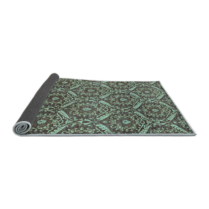 Sideview of Abstract Light Blue Modern Rug, abs50lblu