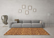 Machine Washable Abstract Brown Modern Rug in a Living Room,, wshabs50brn