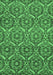 Machine Washable Abstract Emerald Green Modern Area Rugs, wshabs50emgrn